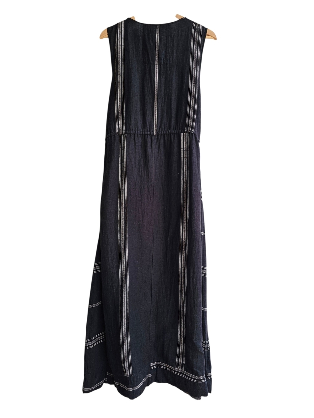 Ace & Jig Celia Maxi Dress Narnia Woven Cotton Charcol Semisheer Small 54" Long - Picture 2 of 9
